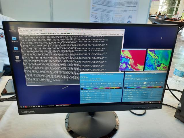 Temperature and precipitation map output with Ncview at COVEICYDET